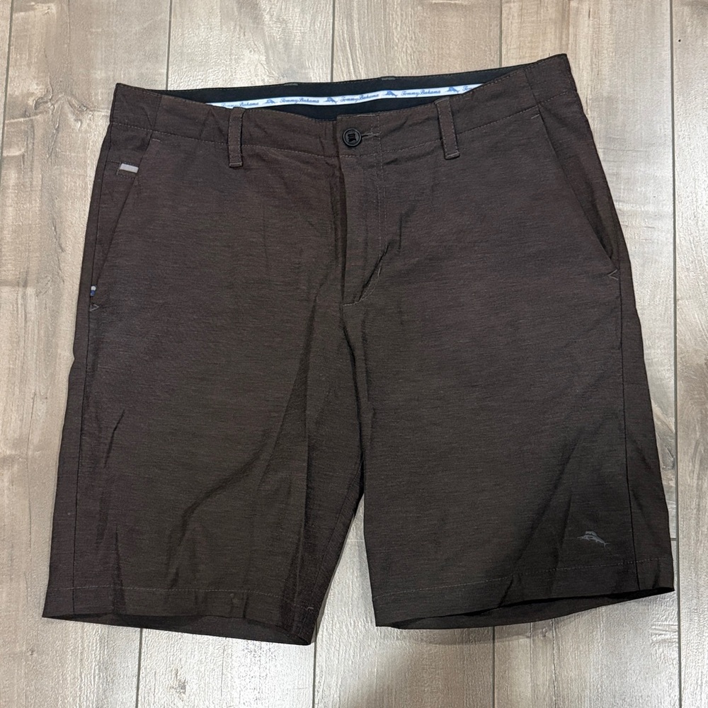 Tommy Bahama Men's Dark Brown Flat Front Shorts